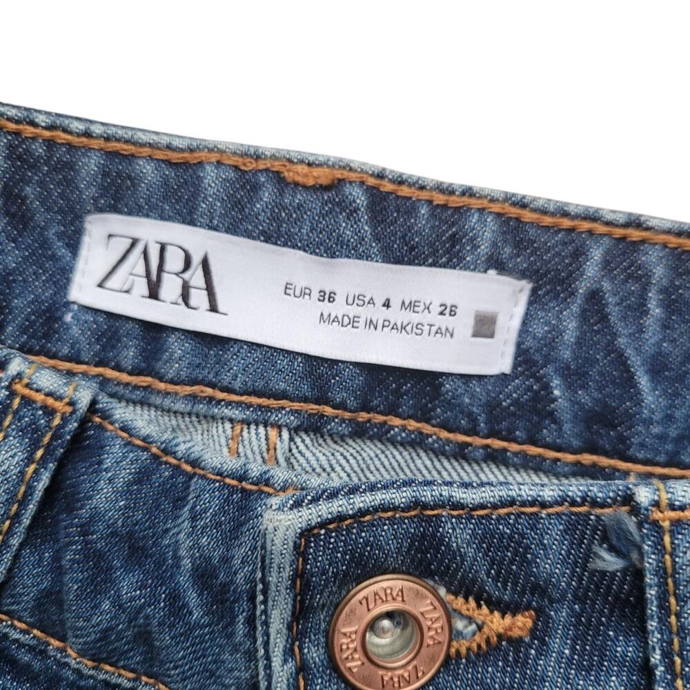 Zara Straight Leg Jeans Size 4 - Picture 4 of 7